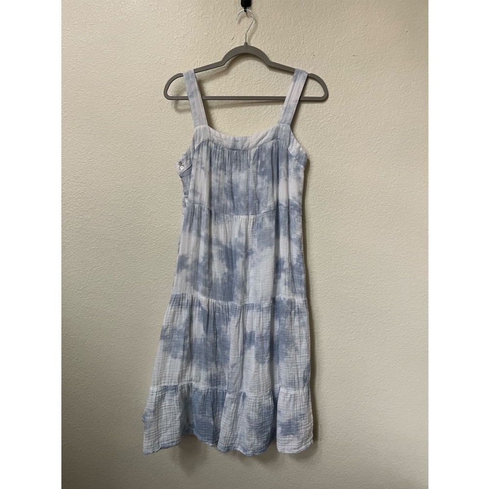 RAILS | Blue Coastal Vacation Amaya Midi Tier Dress in Cascade Tie Dye | Size XS - Picture 5 of 13